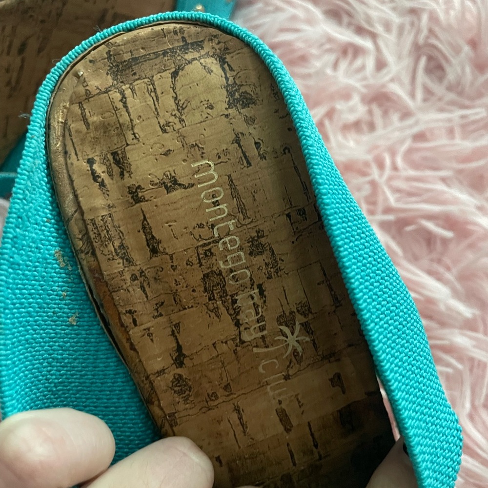 Blue Cork Wedge Platforms - Picture 2 of 3